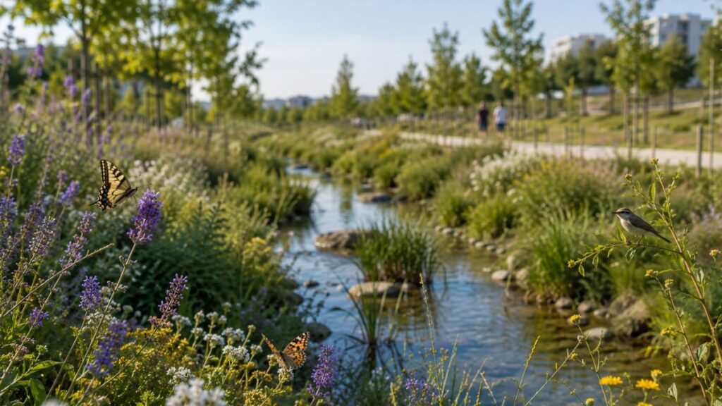 Detalle de biodiversidad y vegetación junto al Arroyo de los Ahijones y la Vereda de Estevillas