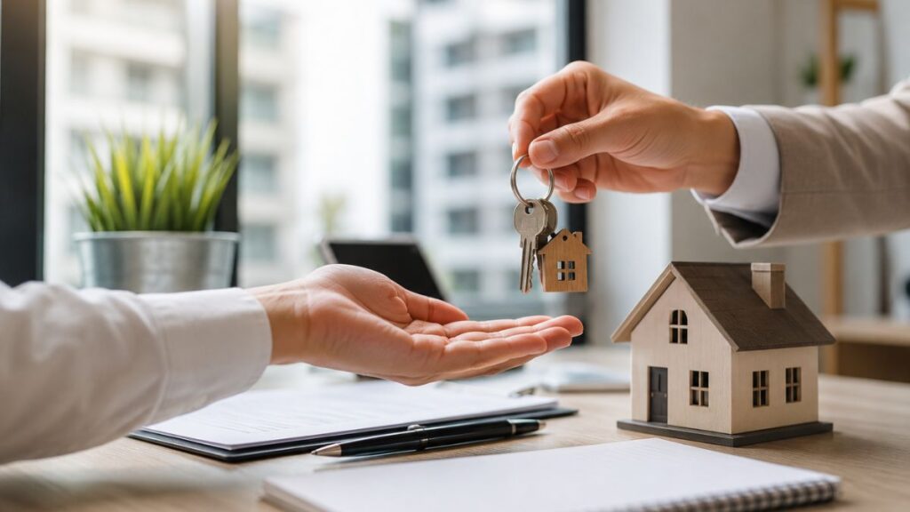 Persona revisando documentación y planos antes de comprar una vivienda protegida en Madrid.
