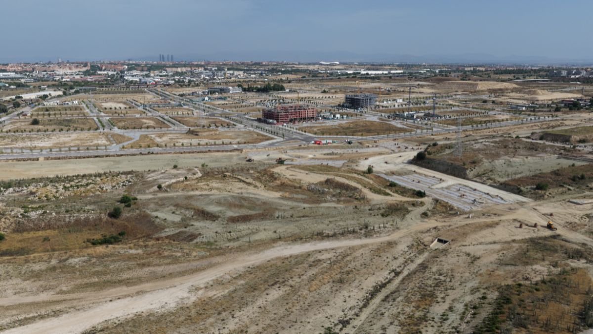 Vista aérea de Los Ahijones, incluido en la futura ampliación de la red de agua regenerada de Madrid